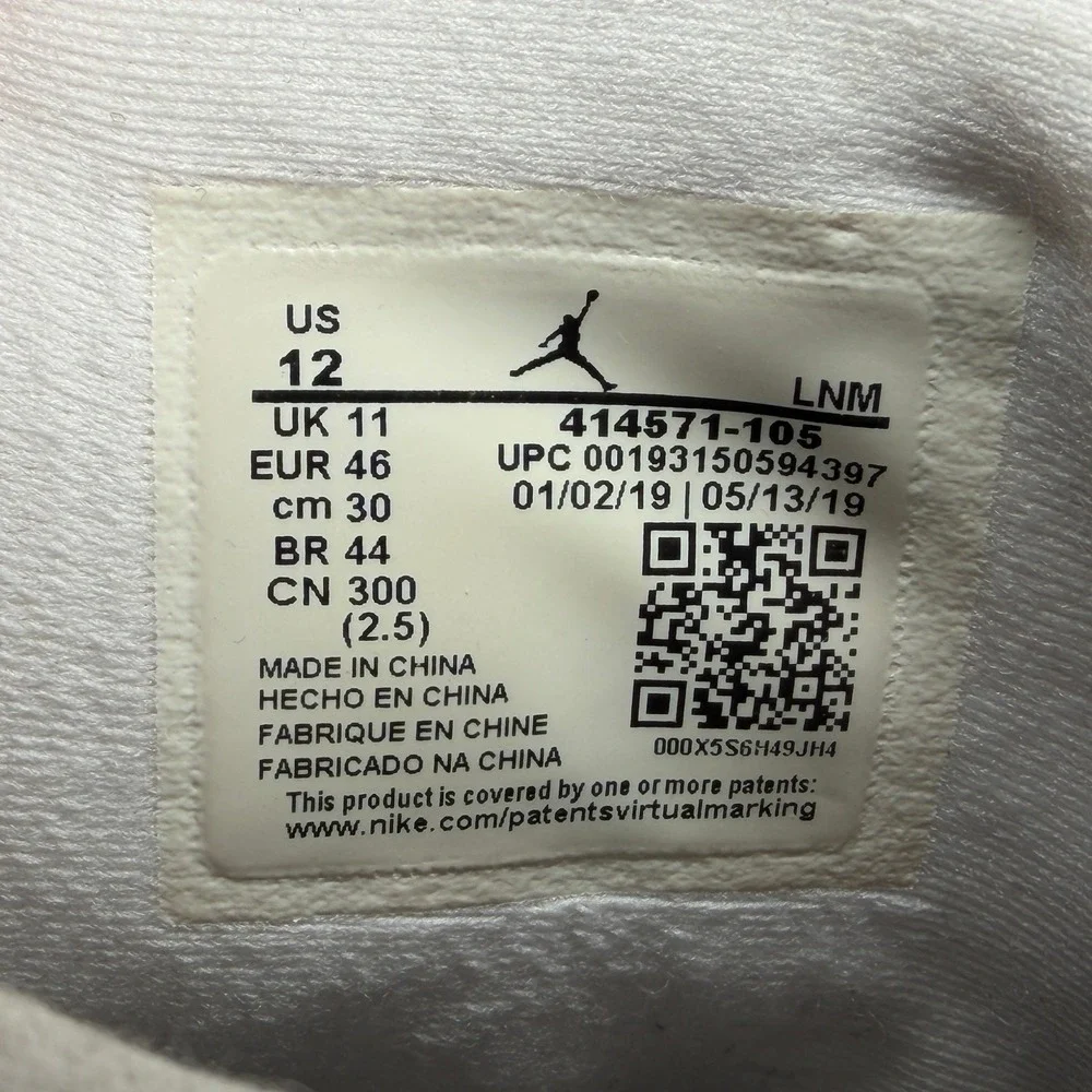 Jordan 13 Retro Shoes Men's 12 White Purple‎ Lakers Athletic Hooping Sneakers